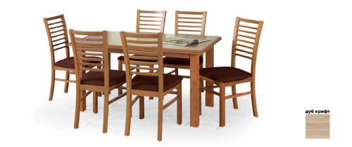 Обеденный стол Halmar EMIL 140x80x74 см Дуб крафт